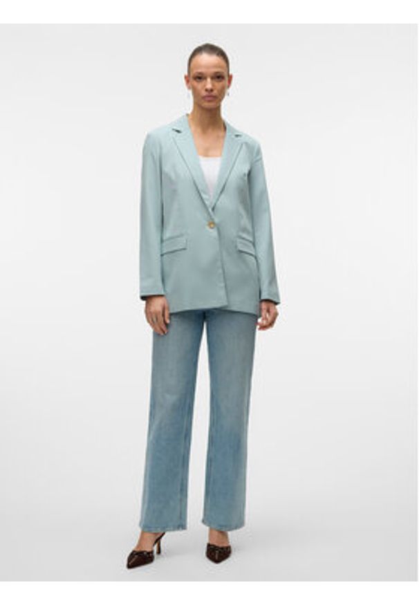 Vero Moda Marynarka Nila 10320915 Zielony Slim Fit. Kolor: zielony. Materiał: syntetyk
