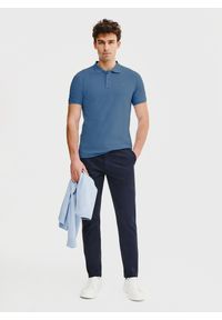 Pako Lorente - PAKO LORENTE – Gładki t-shirt polo w niebieskim kolorze. Okazja: na co dzień. Typ kołnierza: polo. Kolor: czerwony, biały, niebieski. Materiał: bawełna. Wzór: gładki. Styl: casual #6