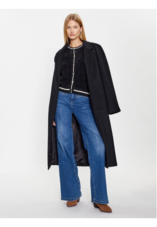 Liu Jo Sport Kardigan TF3225 MA85N Czarny Regular Fit. Kolor: czarny. Materiał: syntetyk. Styl: sportowy