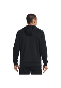 Bluza z kapturem Under Armour Fleece Full-Zip Hoodie, Mężczyźni. Typ kołnierza: kaptur. Kolor: czarny. Materiał: materiał, poliester