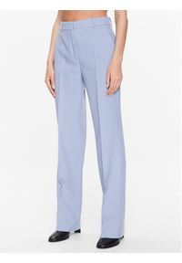 Calvin Klein Spodnie materiałowe Essential Slim Straight K20K205188 Niebieski Regular Fit. Kolor: niebieski. Materiał: materiał, wiskoza