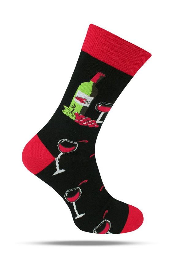 His Story - Tematyczne Skarpetki Bawełniane - Wino, Winogrona. Kolor: wielokolorowy. Materiał: elastan, bawełna, poliamid