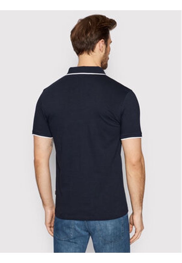 BOSS - Boss Polo Passertip 50472665 Granatowy Slim Fit. Typ kołnierza: polo. Kolor: niebieski. Materiał: bawełna