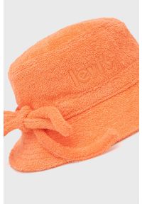 Levi's® - Levi's kapelusz bawełniany kolor pomarańczowy bawełniany. Kolor: pomarańczowy. Materiał: bawełna