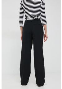 Calvin Klein spodnie damskie kolor czarny szerokie high waist. Stan: podwyższony. Kolor: czarny #2