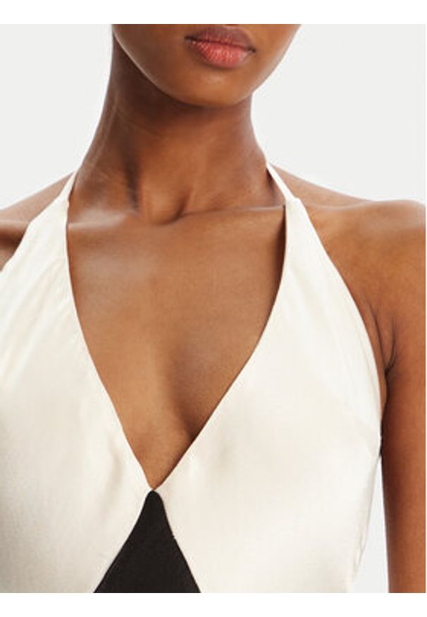 BARDOT - Bardot Sukienka koktajlowa Yve Contrast Halter 59315DB3 Czarny Regular Fit. Typ kołnierza: dekolt halter. Kolor: czarny. Materiał: wiskoza. Styl: wizytowy