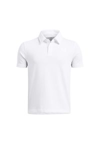 Polo dziecięcy Under Armour Icon. Typ kołnierza: polo. Kolor: biały. Materiał: materiał #1