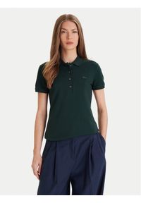 Lacoste Polo PF5462 Zielony Slim Fit. Typ kołnierza: polo. Kolor: zielony. Materiał: bawełna