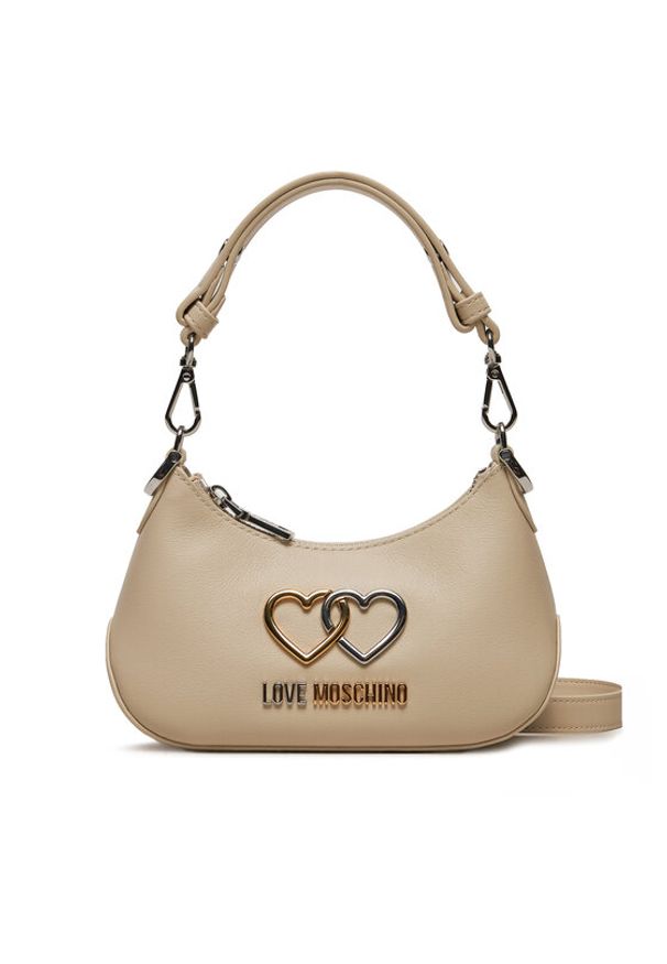 Love Moschino - LOVE MOSCHINO Torebka JC4075PP1LL1011A Beżowy. Kolor: beżowy. Materiał: skórzane