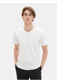 Tom Tailor Komplet 2 t-shirtów 1037738 Biały Regular Fit. Kolor: biały. Materiał: bawełna