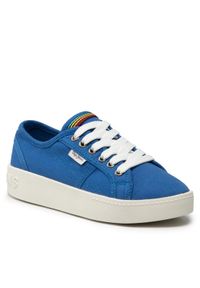 Pepe Jeans Sneakersy Brixton Canvas PGS30448 Niebieski. Kolor: niebieski. Materiał: materiał