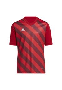 Adidas - Entrada 22 Graphic Jersey. Kolor: czerwony. Materiał: jersey. Sport: piłka nożna