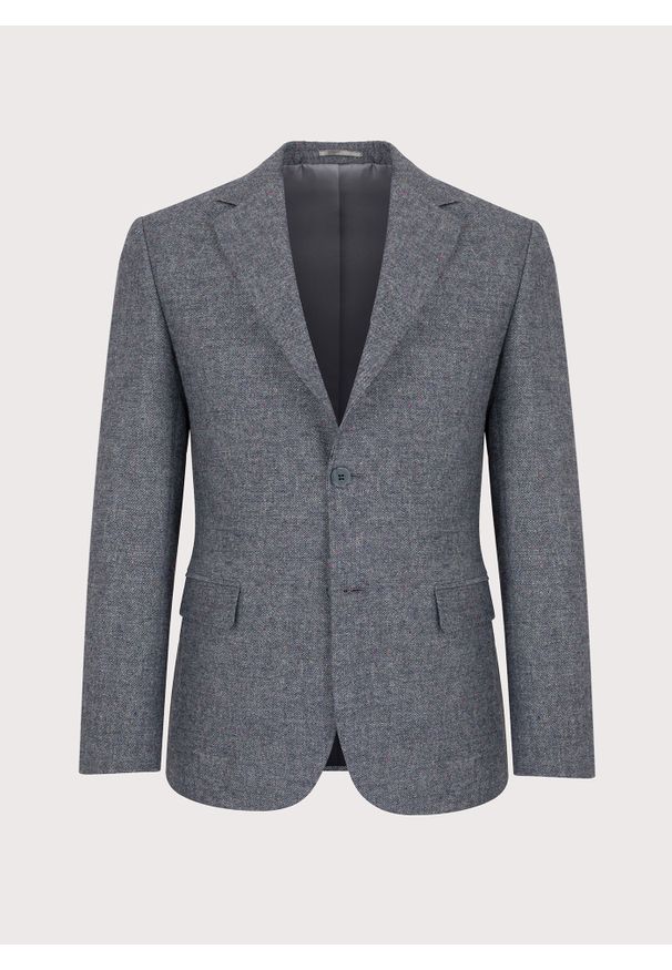 Szara marynarka męska P22WP-3X-043-S-S - Pako Lorente. Okazja: na co dzień. Kolor: szary. Materiał: jeans. Wzór: gładki. Styl: casual