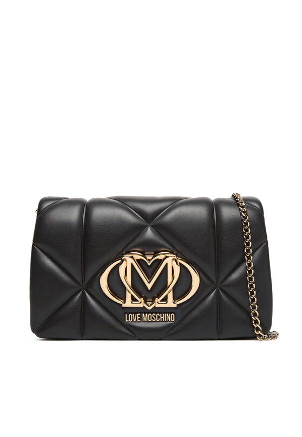 Love Moschino - LOVE MOSCHINO Torebka JC4043PP0NLC0000 Czarny. Kolor: czarny. Materiał: skórzane