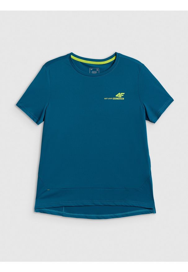 4f - 4F Koszulka rowerowa damska - turkusowa M. Kolor: turkusowy. Materiał: dzianina, włókno, materiał. Sport: kolarstwo