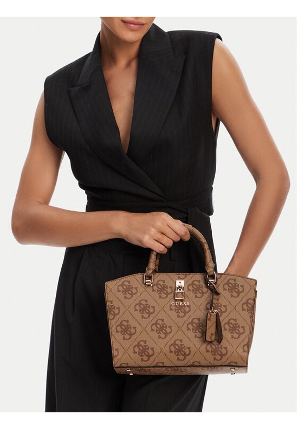 Guess Torebka HWOS96 55060 Brązowy. Kolor: brązowy. Materiał: skórzane