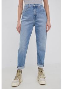 Tommy Jeans jeansy CE610 damskie high waist. Stan: podwyższony. Kolor: niebieski #3