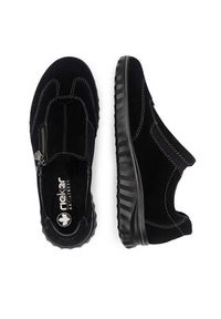 Rieker Półbuty 59071-00 Czarny. Kolor: czarny. Materiał: skóra, zamsz #6