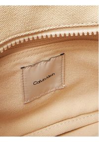 Calvin Klein Jeans Torebka Summer Canvas Mini Tote LV04K3160G Beżowy. Kolor: beżowy