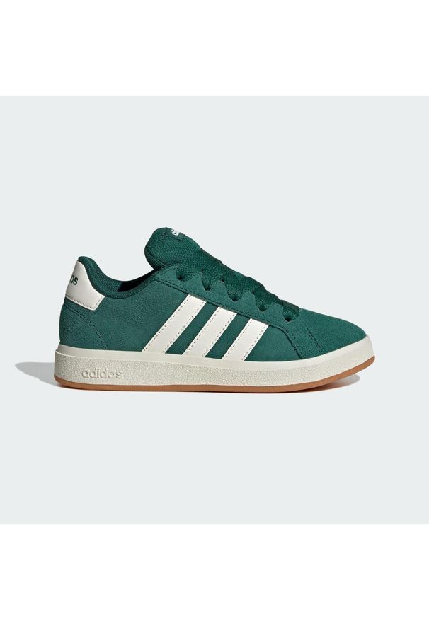 Adidas - Buty Grand Court 00s Kids. Kolor: biały, zielony, wielokolorowy, brązowy. Materiał: materiał