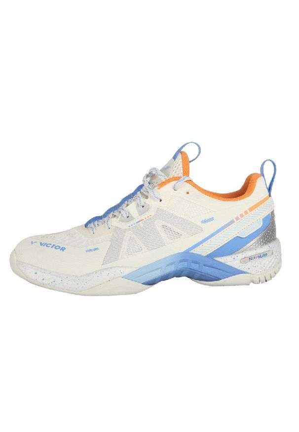 Victor - Buty do badmintona VICTOR S82IIINitroLite L. Zapięcie: sznurówki. Kolor: beżowy. Materiał: materiał, syntetyk, tkanina. Szerokość cholewki: normalna. Sport: turystyka piesza