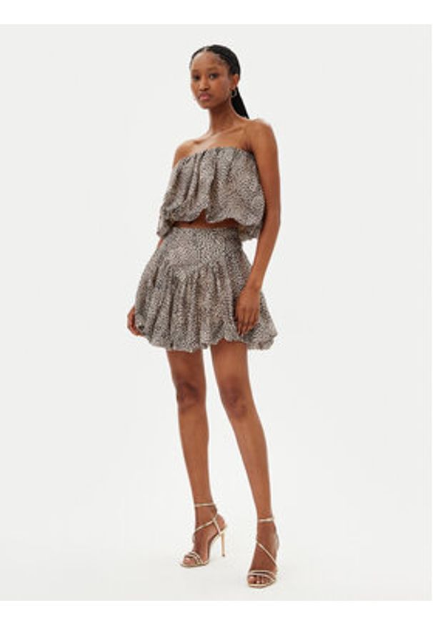 BARDOT - Bardot Bluzka Lissett Printed 59795TB Brązowy Relaxed Fit. Kolor: brązowy. Materiał: syntetyk