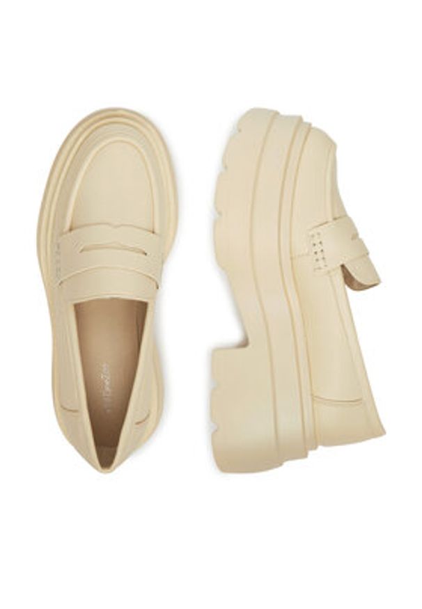 DeeZee Loafersy ST0242613-1 Beżowy. Kolor: beżowy. Materiał: skóra