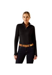 Damska koszulka do jazdy konnej Ariat Lucent. Kolor: czarny. Długość rękawa: długi rękaw #1