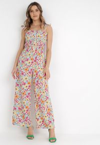 Born2be - Niebiesko-Różowy Kombinezon Alemonice. Kolor: niebieski. Długość rękawa: na ramiączkach. Długość: długie. Styl: klasyczny #6