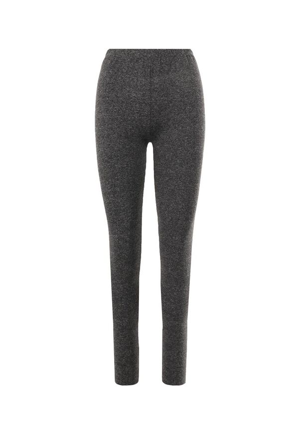 Born2be - Ciemnoszare Legginsy Aerastis. Okazja: na co dzień. Kolor: szary. Materiał: dzianina. Długość: długie. Wzór: gładki, jednolity. Styl: casual