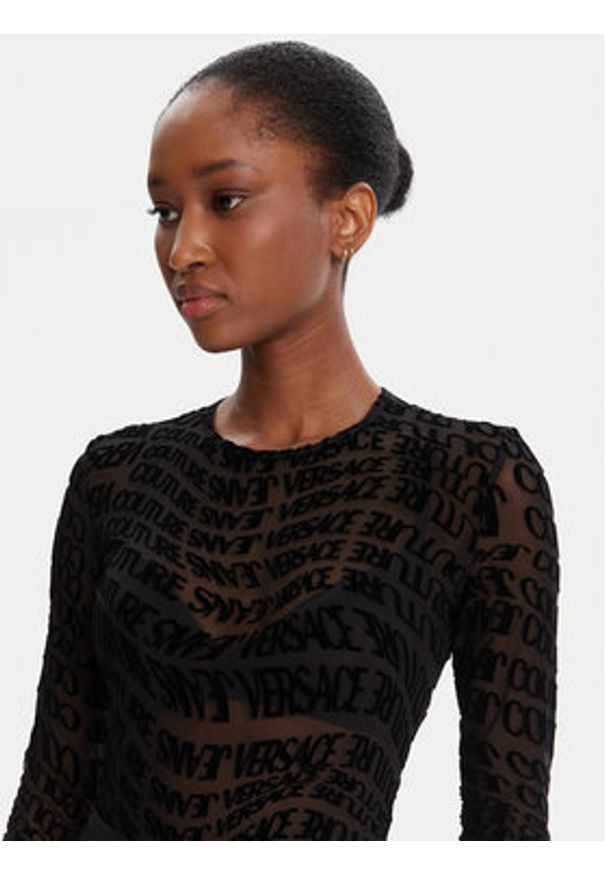 Versace Jeans Couture Body 79HAM221 JS490 Czarny Slim Fit. Kolor: czarny. Materiał: syntetyk