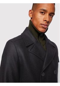 BOSS - Boss Płaszcz wełniany Uflox 50445849 Czarny Slim Fit. Kolor: czarny. Materiał: wełna #6