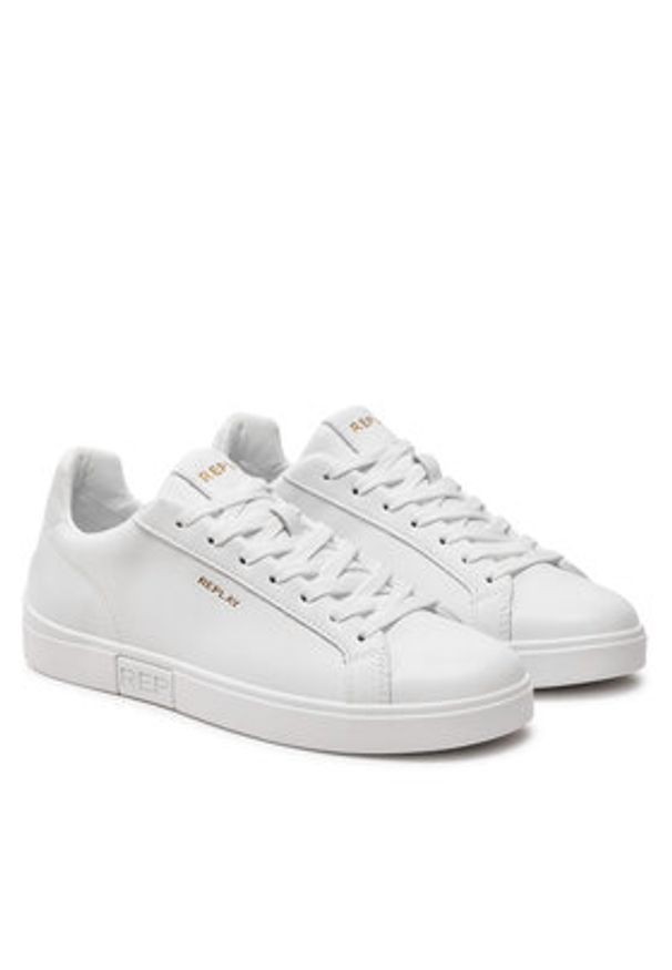 Replay Sneakersy GWZ3S .000.C0030L Biały. Kolor: biały. Materiał: skóra