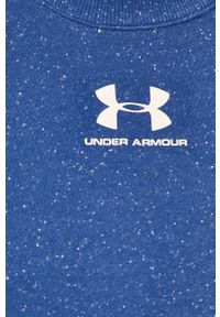 Under Armour - Bluza. Typ kołnierza: bez kaptura. Kolor: niebieski. Materiał: bawełna, poliester, dzianina. Długość rękawa: raglanowy rękaw. Wzór: melanż #3