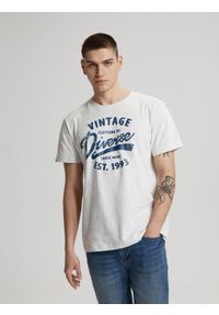 Diverse - T-shirt męski z nadrukiem ASSAJ VII S1816 - biały. Kolor: biały. Materiał: wiskoza, bawełna. Wzór: nadruk