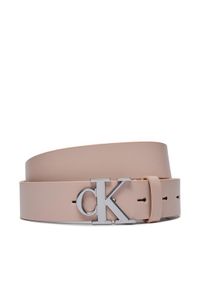 Calvin Klein Jeans Pasek Damski Round Mono Pl Lthr Belt 30Mm K60K611490 Różowy. Kolor: różowy. Materiał: skóra #1