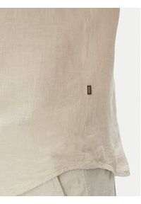BOSS Koszula 50537382 Beżowy Regular Fit. Kolor: beżowy. Materiał: len