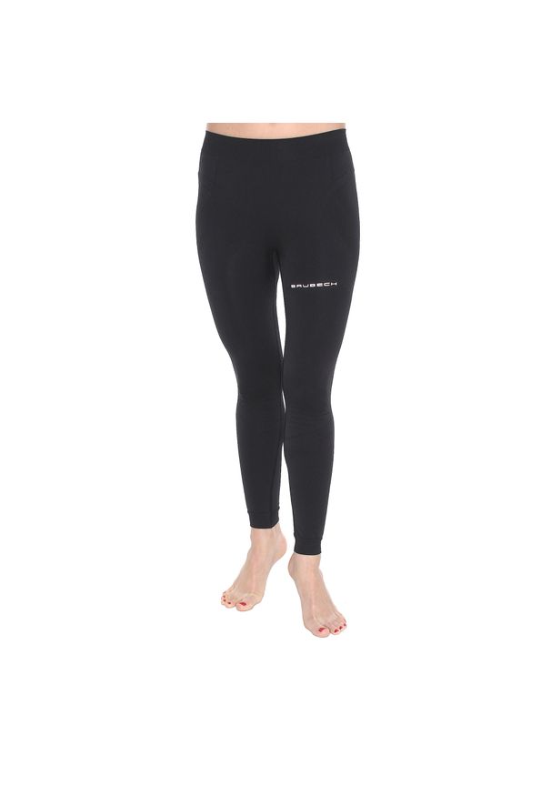Legginsy do biegania damskie Brubeck Running Force. Kolor: czarny. Sport: bieganie