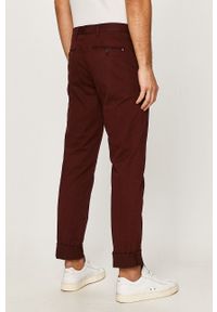 Tommy Hilfiger Tailored - Spodnie. Kolor: czerwony. Materiał: tkanina. Wzór: gładki #4