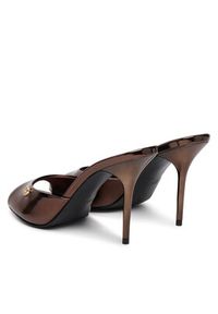 Love Moschino - LOVE MOSCHINO Klapki JA28209G0OJE0203 Czarny. Kolor: czarny. Materiał: skóra #5