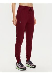 Under Armour Spodnie dresowe Ua Rival Fleece Jogger 1379438 Bordowy Loose Fit. Kolor: czerwony. Materiał: bawełna #1