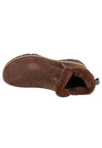 skechers - Skechers Botki Easy Going 167862/CHOC Brązowy. Kolor: brązowy. Materiał: zamsz, skóra #3