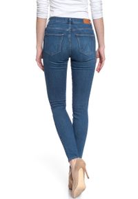 Wrangler - DAMSKIE SPODNIE JEANSOWE WRANGLER HIGH RISE SKINNY MID INDIGO W27HVQX8E. Okazja: na co dzień. Stan: podwyższony. Styl: casual, elegancki #8