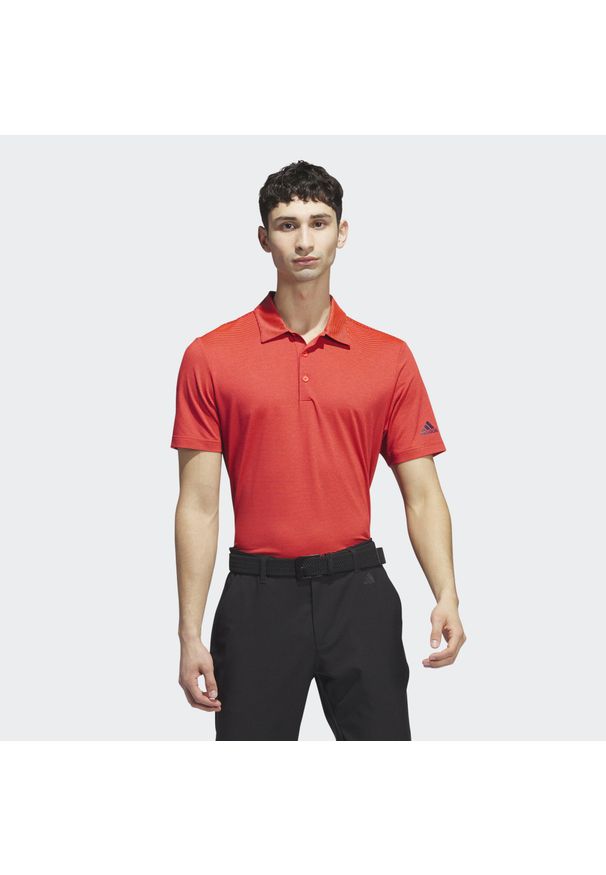 Adidas - Ottoman Stripe Polo Shirt. Typ kołnierza: polo. Kolor: czerwony, niebieski, wielokolorowy. Materiał: materiał