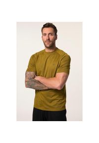 JAY-PI - Męska Koszulka funkcyjna fitness rękaw 1/2 do 7 XL. Kolekcja: plus size. Kolor: zielony. Materiał: elastan, poliester, materiał. Sport: fitness