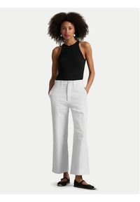 Polo Ralph Lauren Spodnie materiałowe 211873988002 Écru Wide Leg. Kolor: kremowy. Materiał: bawełna #3
