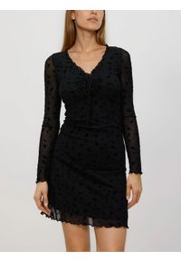 Reserved - Sukienka mini - czarny. Kolor: czarny. Materiał: dzianina. Długość: mini #1