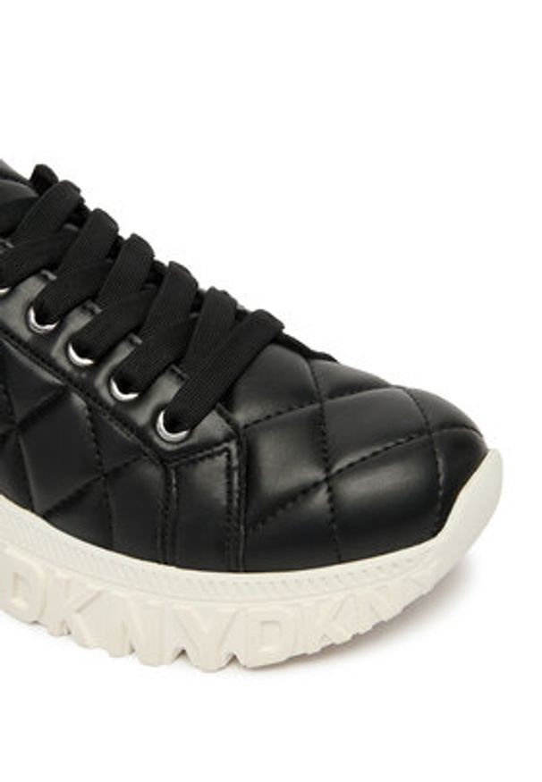 DKNY Sneakersy K4590226 Czarny. Kolor: czarny. Materiał: skóra