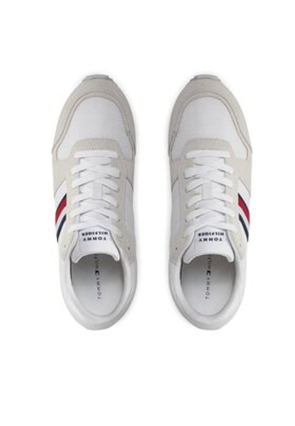 TOMMY HILFIGER - Tommy Hilfiger Sneakersy Runner Evo Mix Ess FM0FM04886 Biały. Kolor: biały. Materiał: materiał