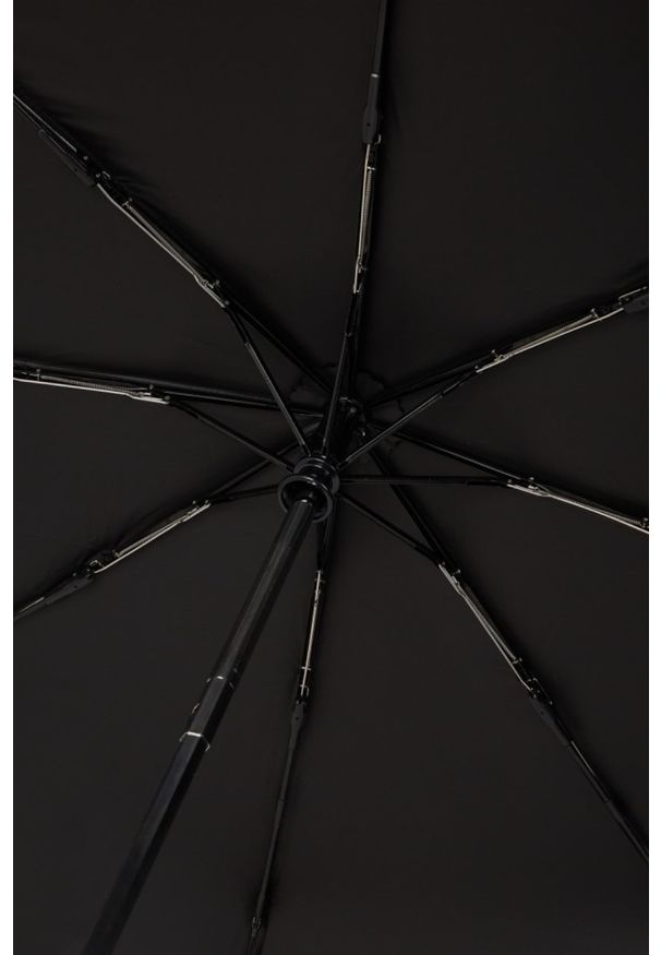 Karl Lagerfeld - KARL LAGERFELD Czarny damski parasol Ikon SM. Kolor: czarny. Materiał: materiał